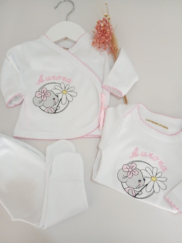 Producto - Ajuar personalizado 3 piezas Ratoncita