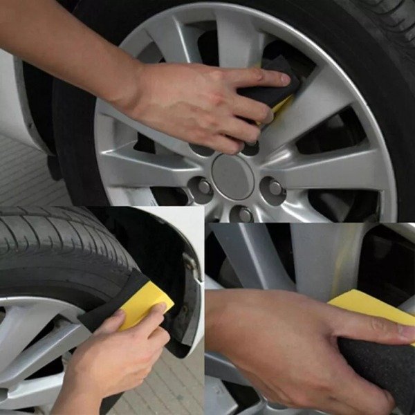 Producto - PAD APLICADOR ESPONJA PARA CUBIERTAS CURVO AMARILLO NEGRO