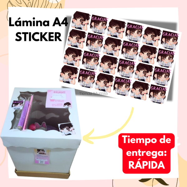 Producto - Lámina Sticker Personalizada Tiempo de entrega RÁPIDA