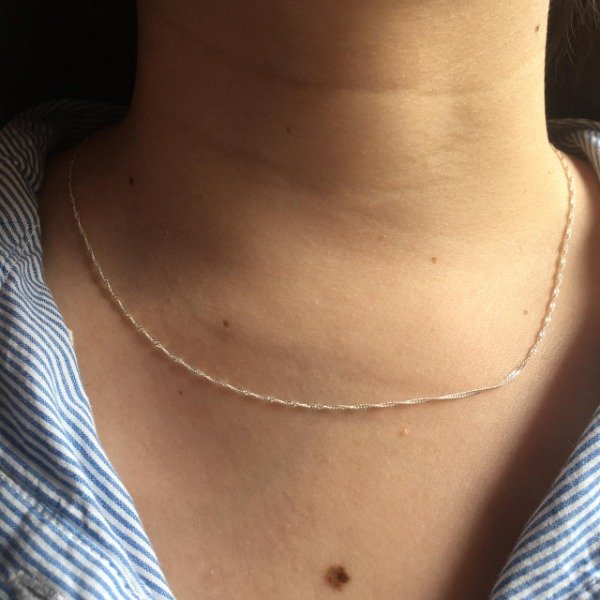 Producto - Cadena Trenzada Plata italiana 925 40cm