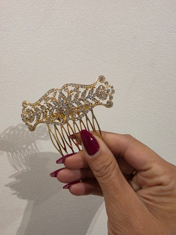 Producto - PEINETA ESPAÑOLA DORADA STRASS