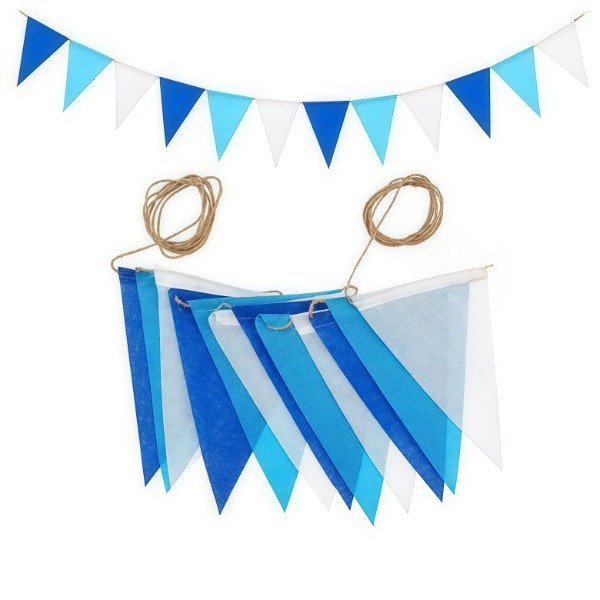Producto - Banderin Arpillera Celeste
