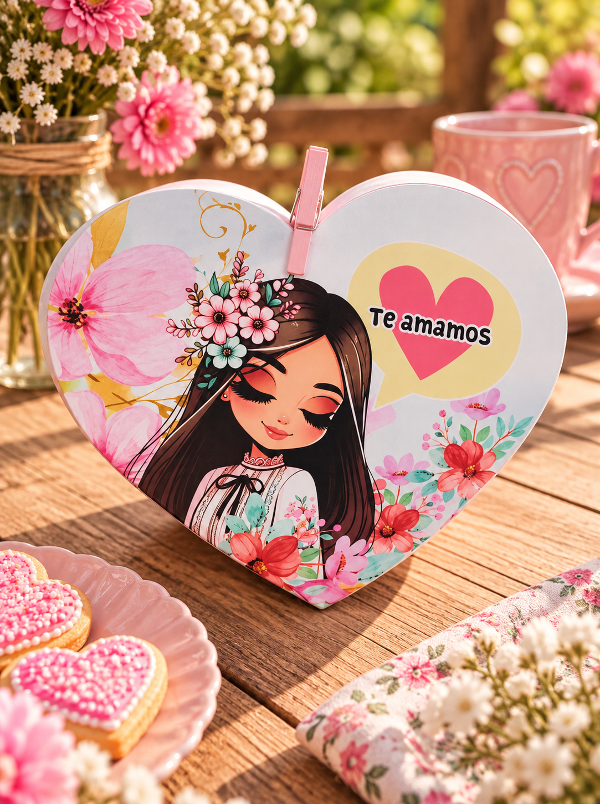 Producto - Caja Corazón XL Floral Día del la Madre - 1