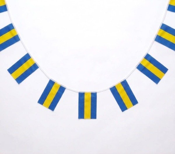 Producto - Guirnalda de Banderines Bandera Boca Juniors Tela Poliéster - 0