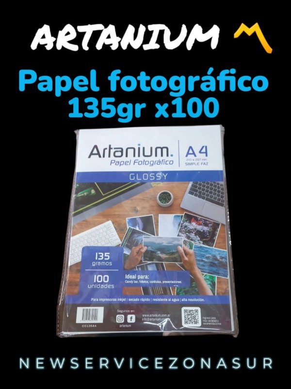 Producto - PAPEL FOTOGRAFICO BRILLANTE   ARTANIUM