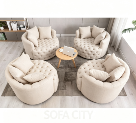 Producto - Puff Capitoné MOON Circular Premium 1mt #OFERTA - 1