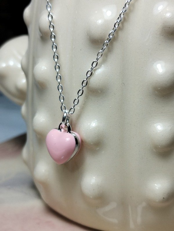 Producto - Cadena corazón rosa