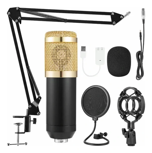 Producto - Kit Microfono Condensador con Soporte Brazo