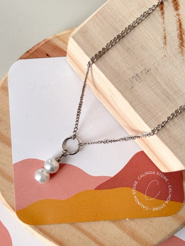 Producto - Collar dos perlas. Fantasia