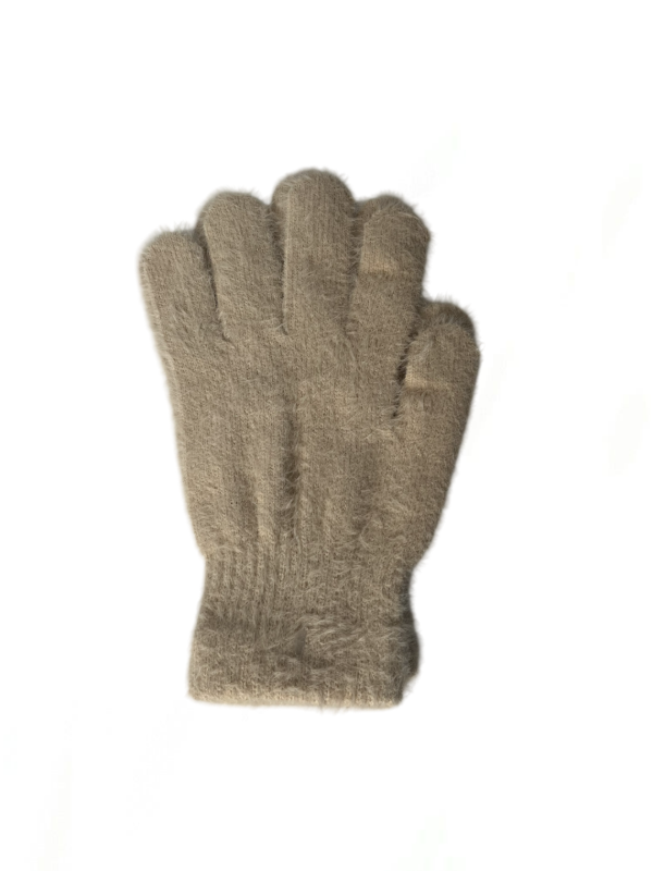 Producto - Guantes simil angora beige
