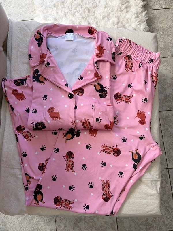 Producto - PIJAMA CAMISERO LARGO SALCHICHAS #5
