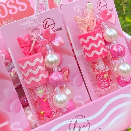 Producto - Lip Gloss llavero perlas mariposa - 1