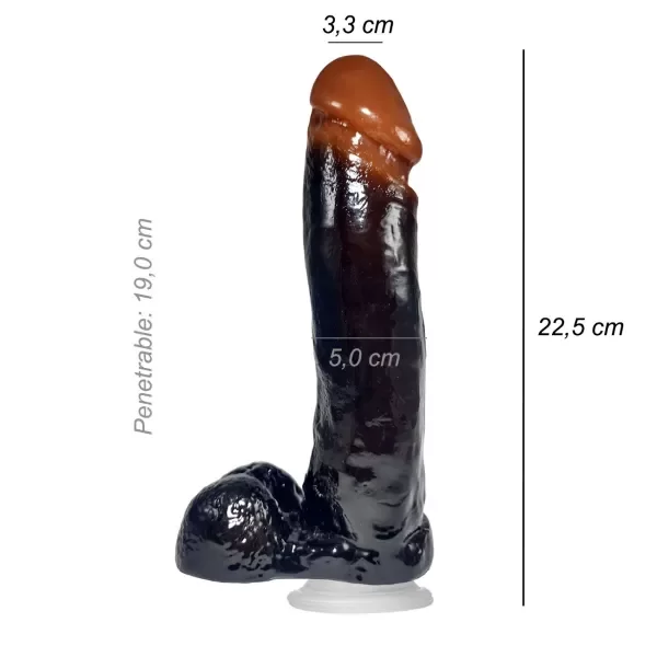 Producto - Dildo Consolador Realista Balerion Ventosa mulato - 0