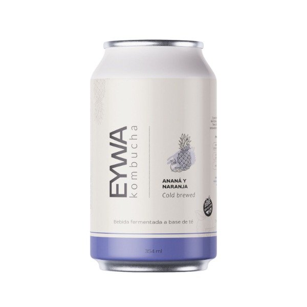 Producto - Lata KOMBUCHA ANANÁ y NARANJA Sin Tacc x 354cc EYWA