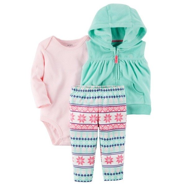 Producto - Trio Micropolar Beba con Chaleco Verde