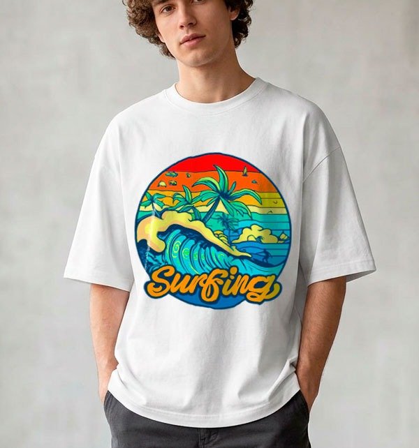 Producto - Remera Estampada Surfing Overzize