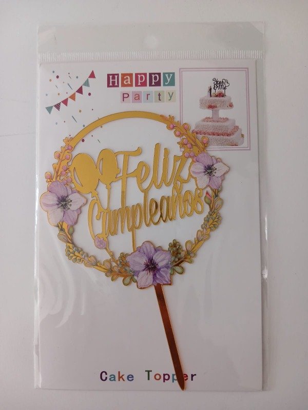 Producto - Cake Topper Acrílico Estampado "FC" M10