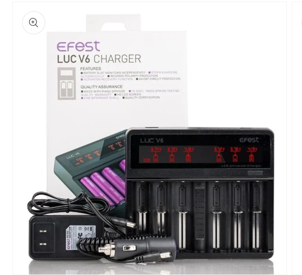 Producto - Cargador efest luc V6 LCD universal