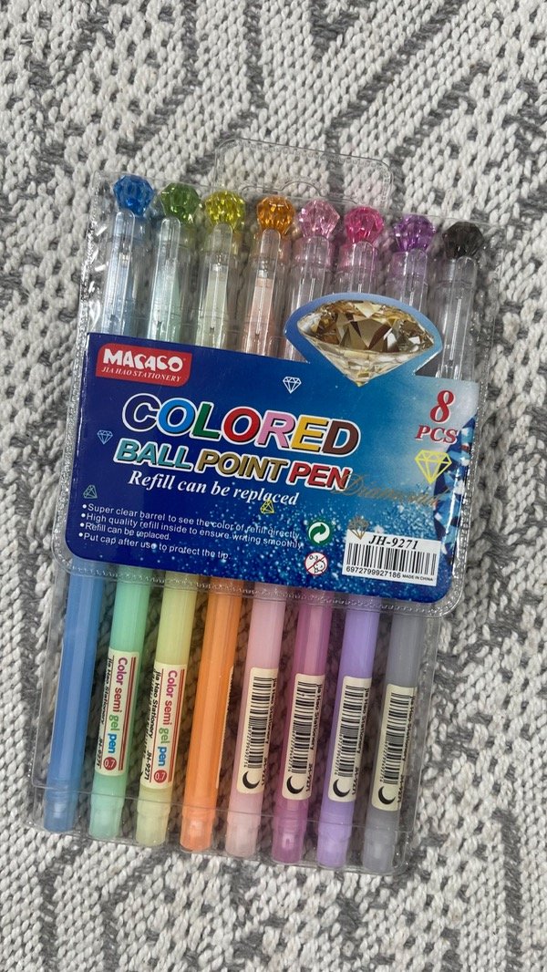 Producto - Lapicera x8 colores forma diamante