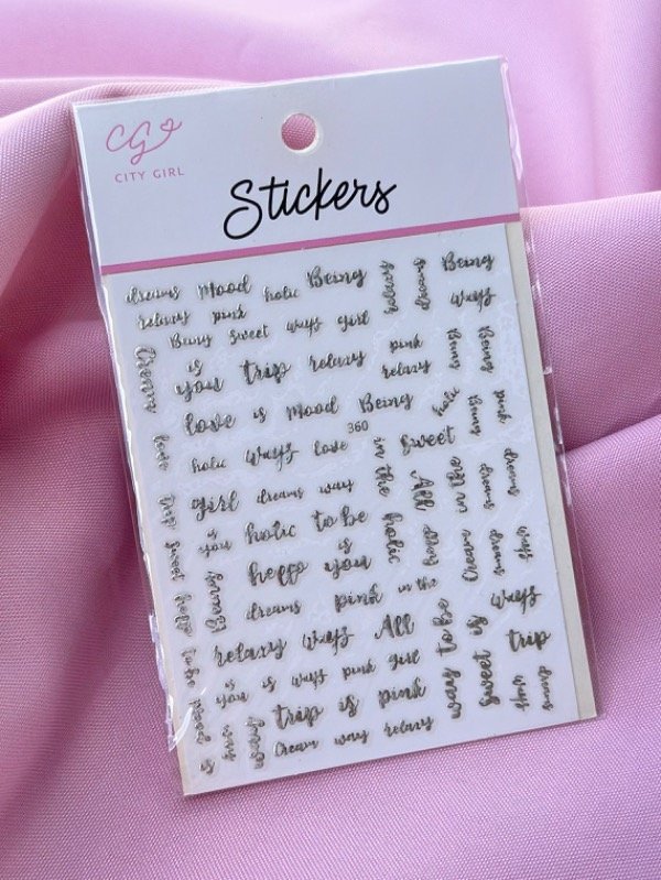 Producto - Stickers para uñas metalizados Frases