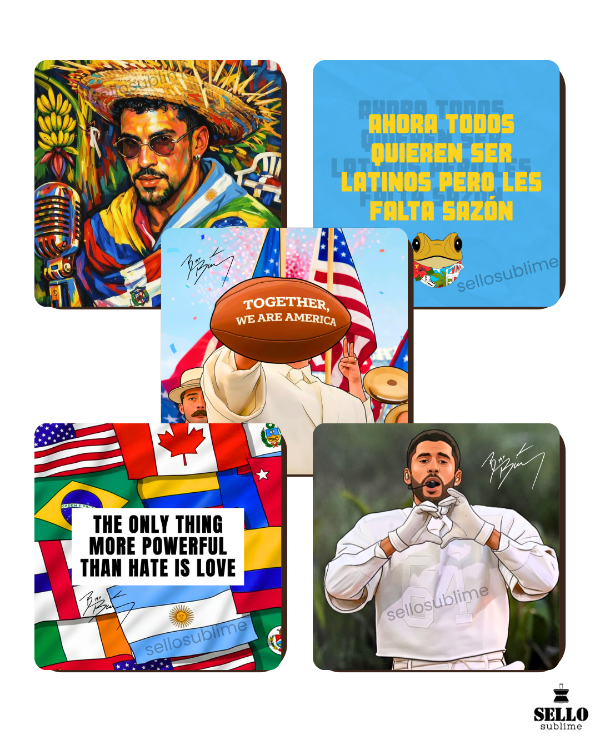 Producto - KIT POSAVASOS BAD BUNNY X5UNID