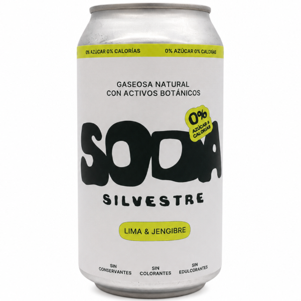 Producto - SODA SILVESTRE LIMA Y JENGIBRE 354cc