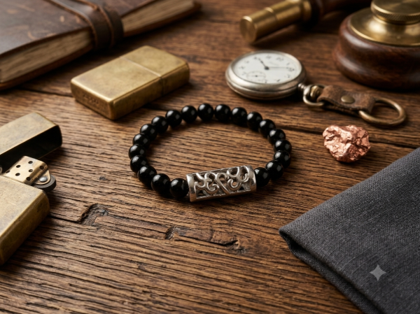 Producto - Pulsera perlas negras con dije - 0