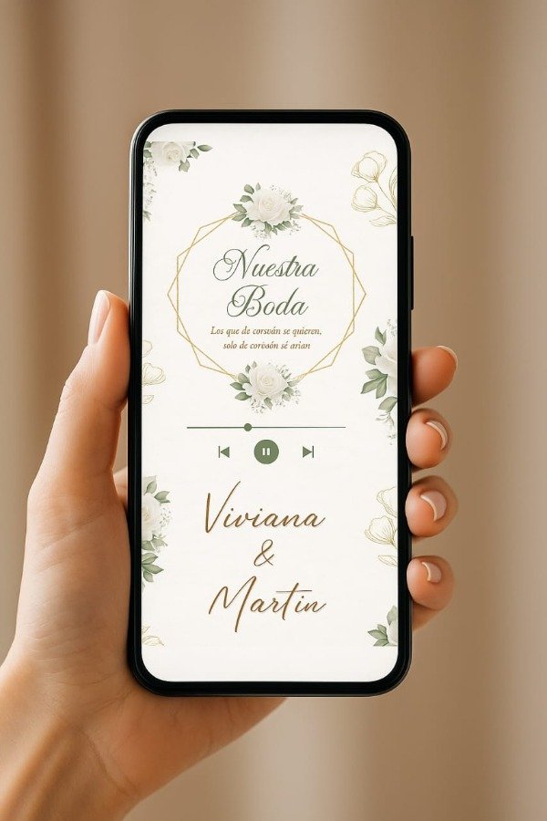 Producto - Invitacion Digital Interactiva Boda 15 Años Cumples Bautismo