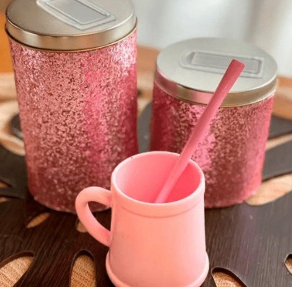 Producto - Set de mate completo glitter rosa