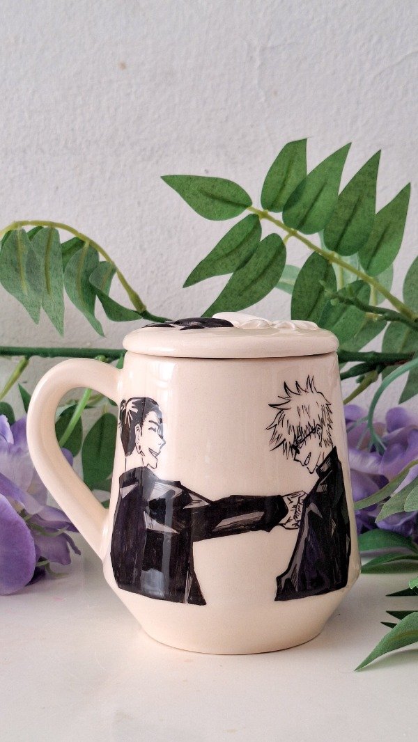 Producto - Taza Geto y Gojo + Tapita - Entrega Inmediata