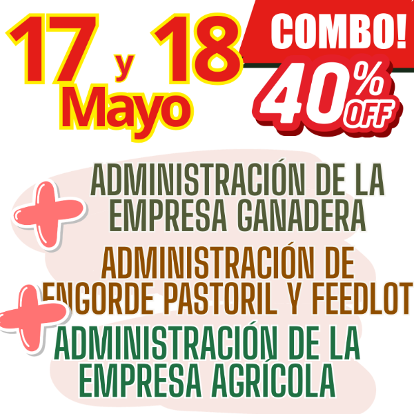 Producto - COMBO 3 CURSOS: Admin Ganadera + Engorde Pastoril y Feedlot + Admin Agrícola