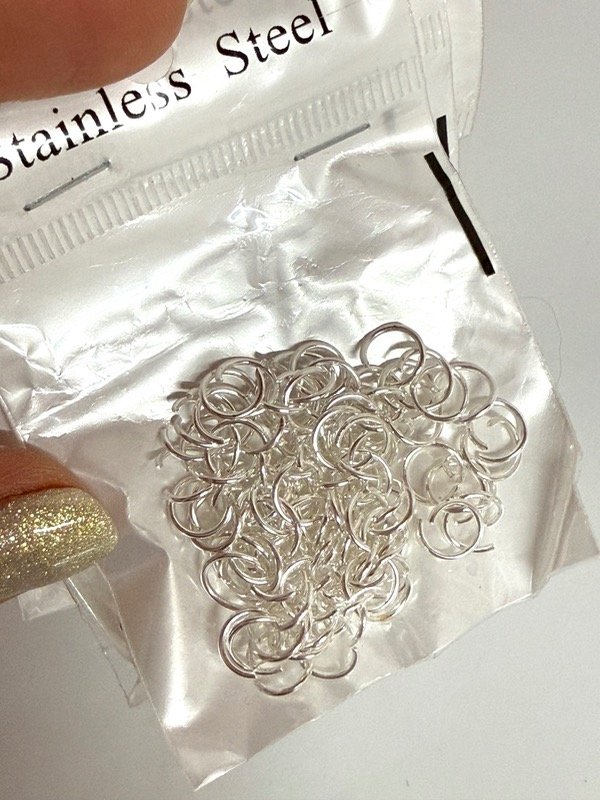 Producto - DB508 pack argollitas por 100 unidades acero blanco