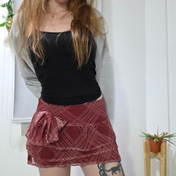 Producto - Pollera cuadrille volados