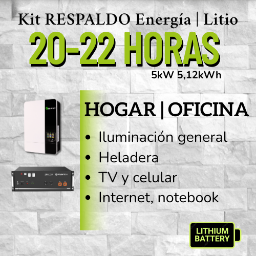 Producto - Kit de Respaldo 5 kW - Litio Rack 5,12 kWh - 1
