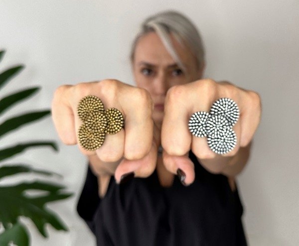 Producto - Anillo Tecno Flower de Bronce