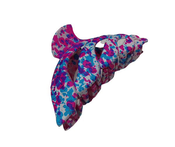 Producto - Broche Para Pelo Forma Delfin Marmolado mediano 9x5 cm Para Mujer X Unidad - 4