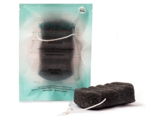 Producto - Esponja Corporal Konjac con Cenizas Activas de Bambú Natural