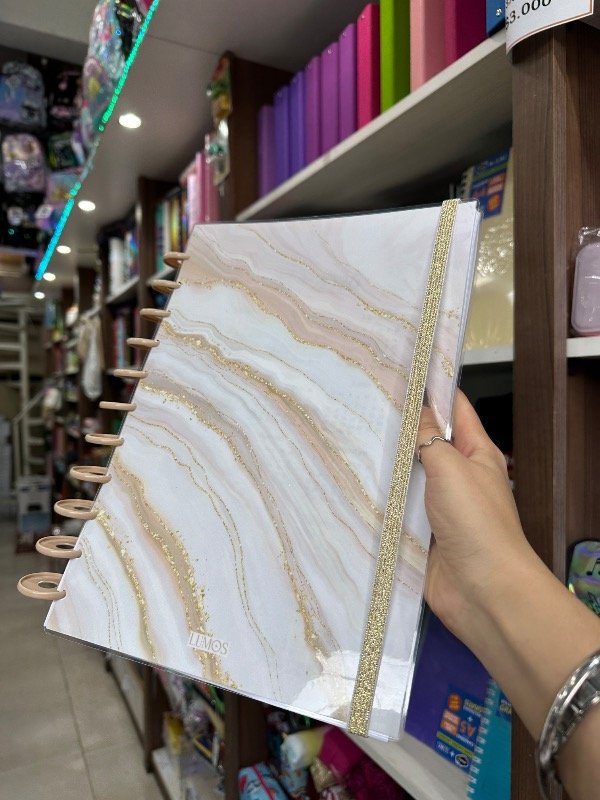 Producto - Cuaderno Discos Beige A4