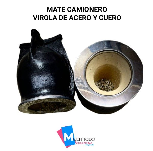 Producto - MATE CAMIONERO VIROLA DE ACERO Y CUERO