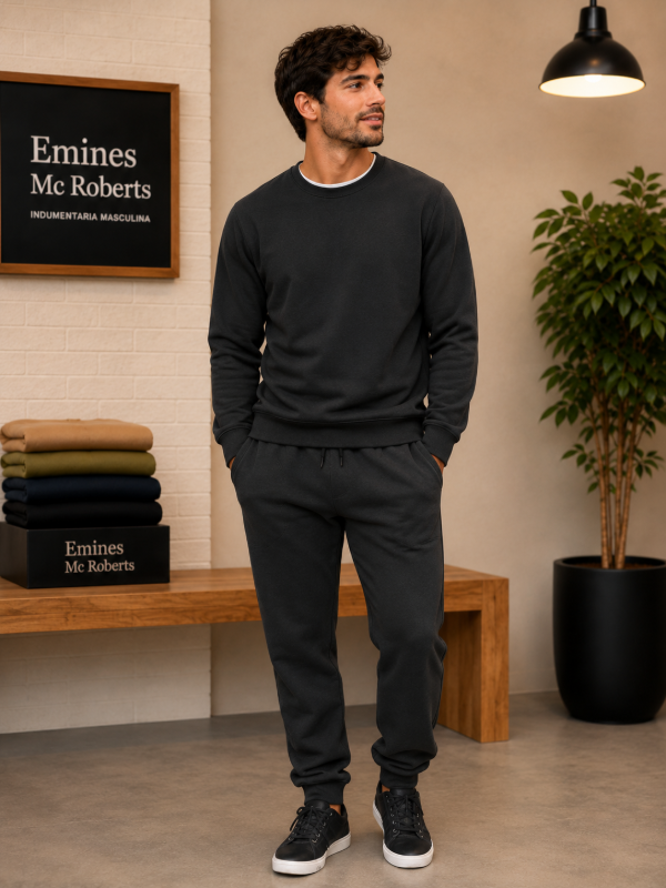 Pantalón Jogging de Invierno Negro