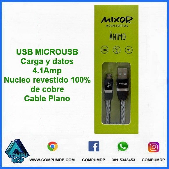 Producto - CABLE MICROUSB 4.1 A CARGA RAPIDA