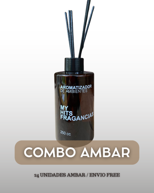 Producto - Kit Difusor Ambar 250cc (24 difusores AMBAR Myhits) / Envio FREE