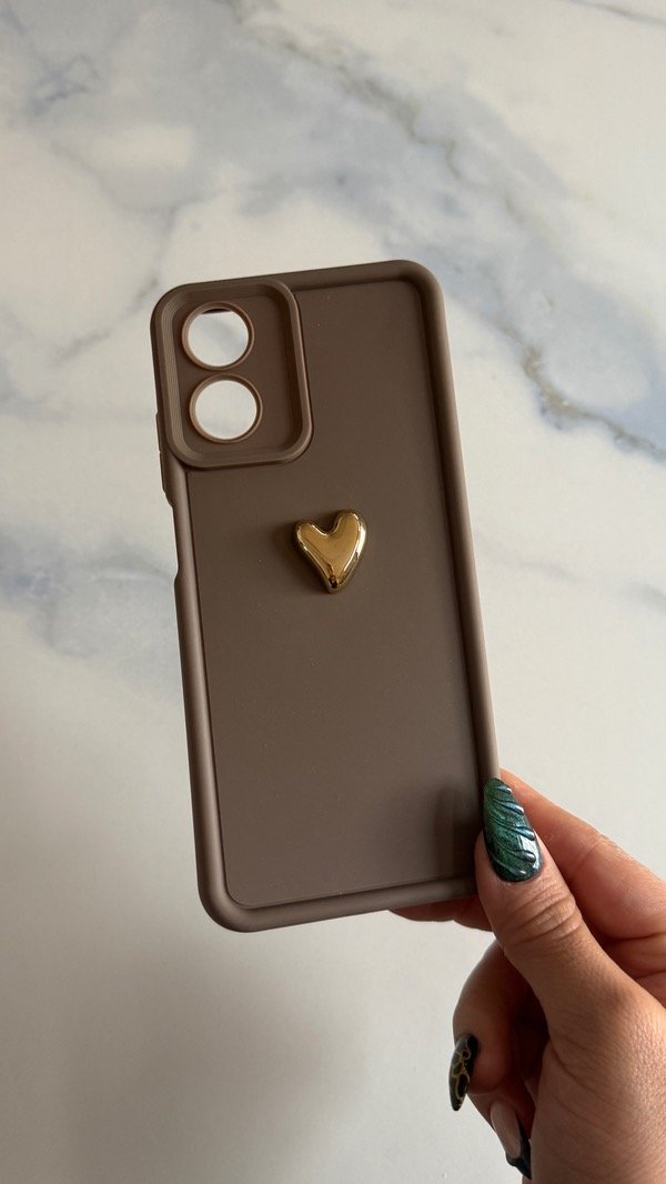 Producto - Funda corazón dorado Moto E14 - G04 - G04s