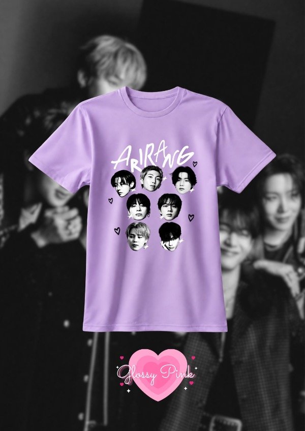 Producto - Remera lila BTS Collage - DTF
