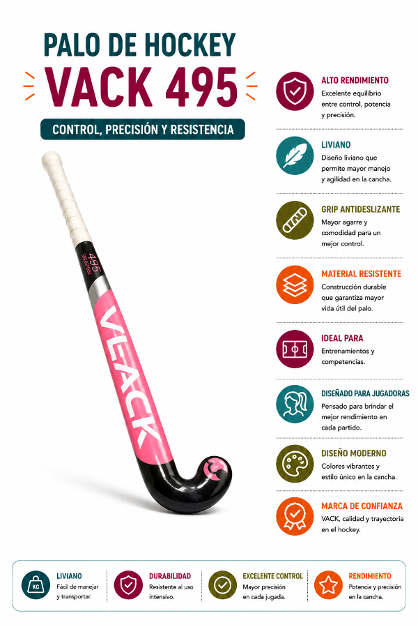 Producto - Palo de Hockey Vack 495 Rosa - 1