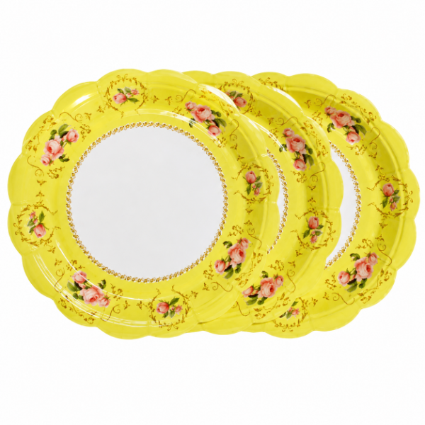 Producto - PLATO DE POLIPAPEL 17cm HORA DEL TE x 6 unidades