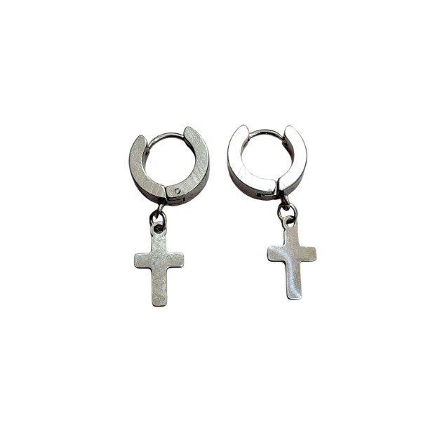 Producto - Aros acero quirurjico Cruz recta