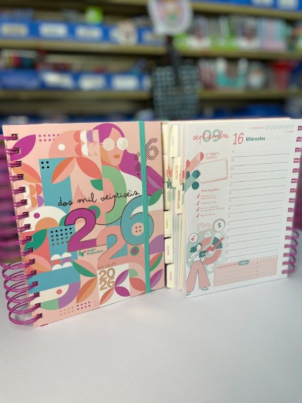 Producto - Agenda Diaria c/espiral R8 - Financiera - "Ibi Craft"