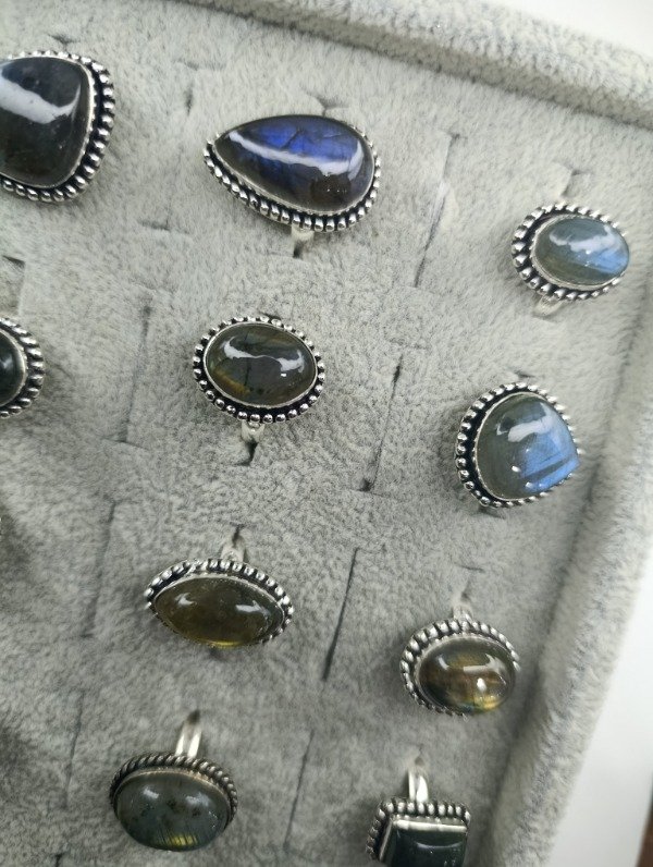 Producto - Anillo Baño en Plata de piedra Labradorita - 1