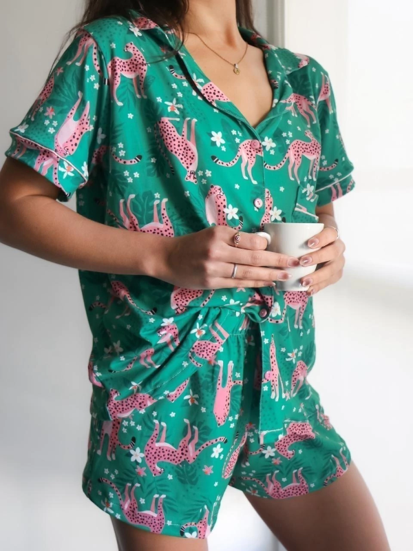 Producto - Pijama Camisero GREEN SAFARI